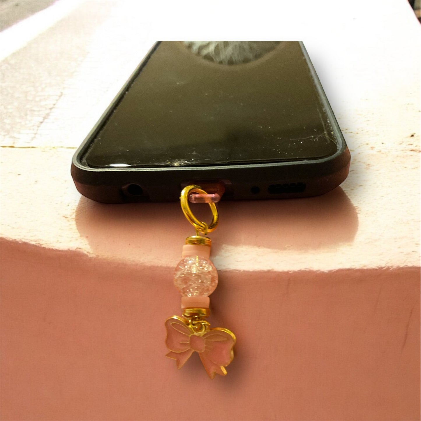 Iphone or Android Bow Dust Charm cover