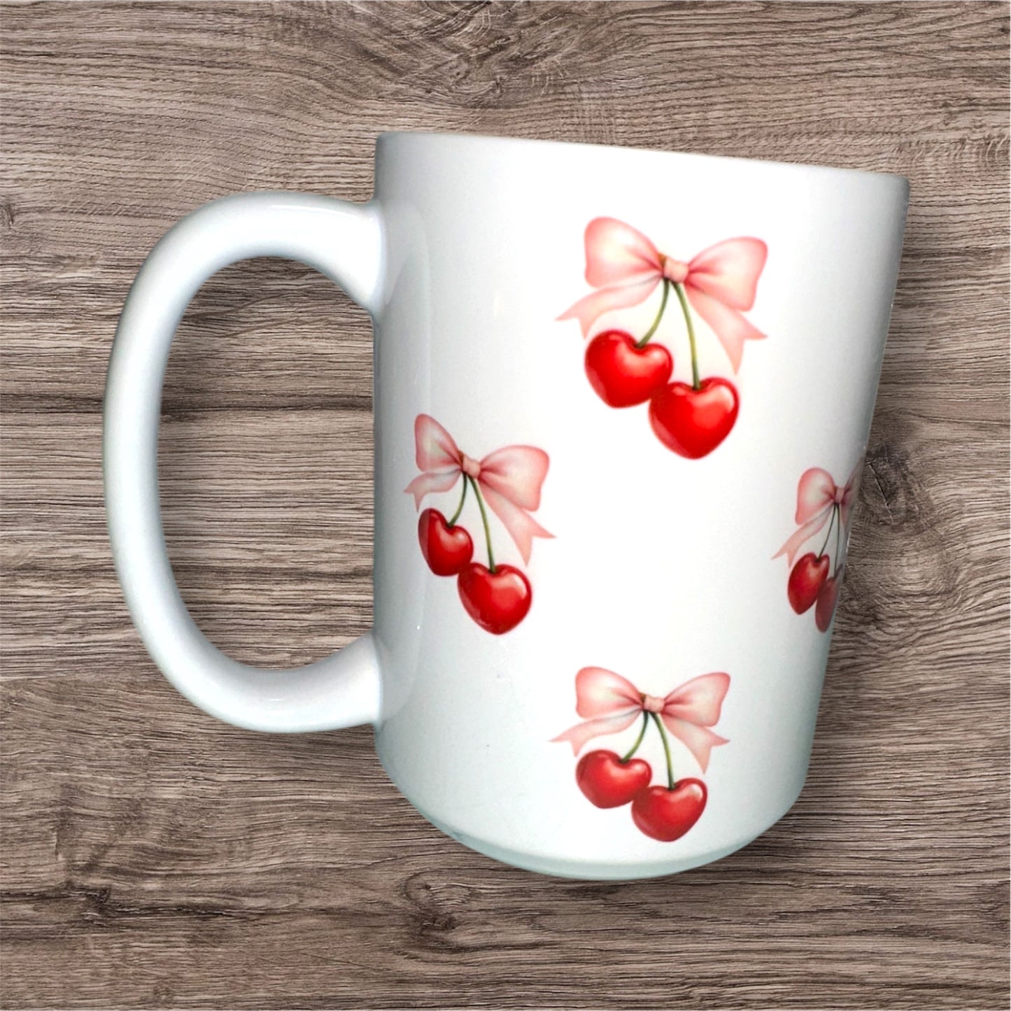 Cherry Bow 15oz. Coffee mug