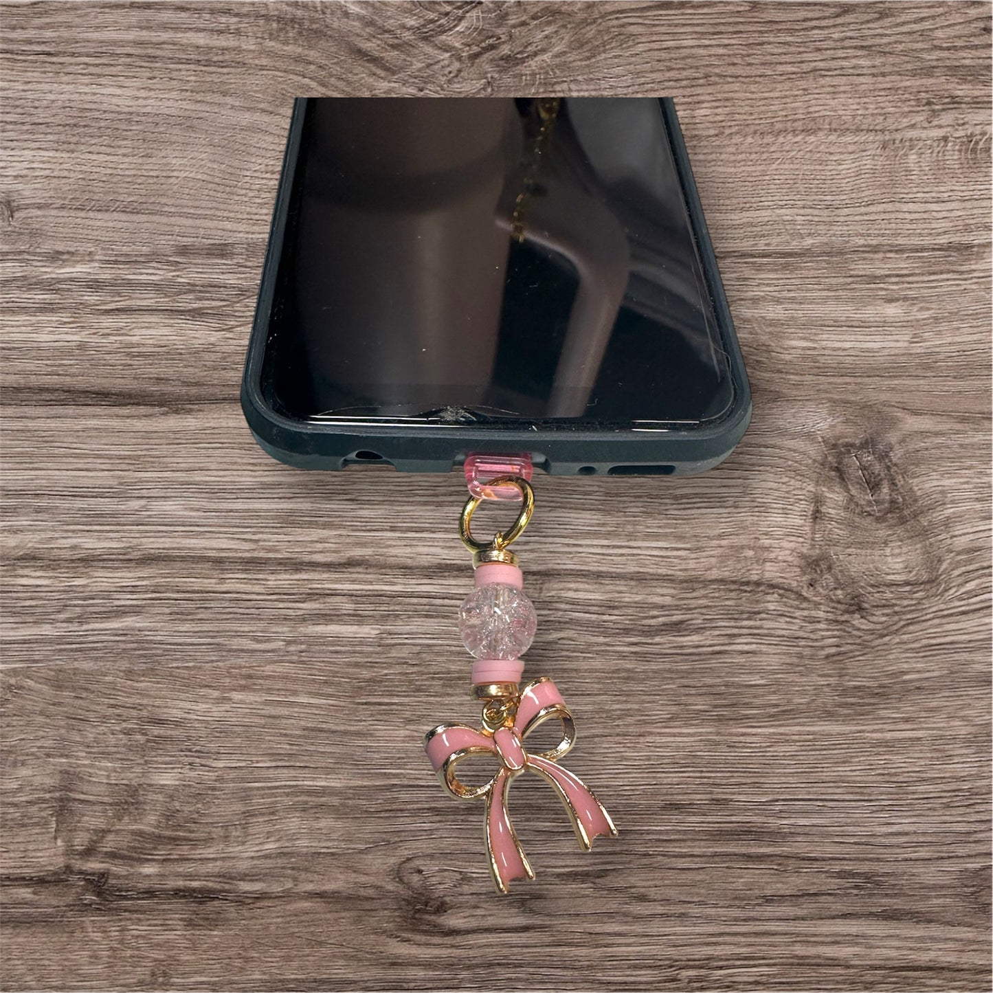 Iphone or Android Bow Dust Charm cover