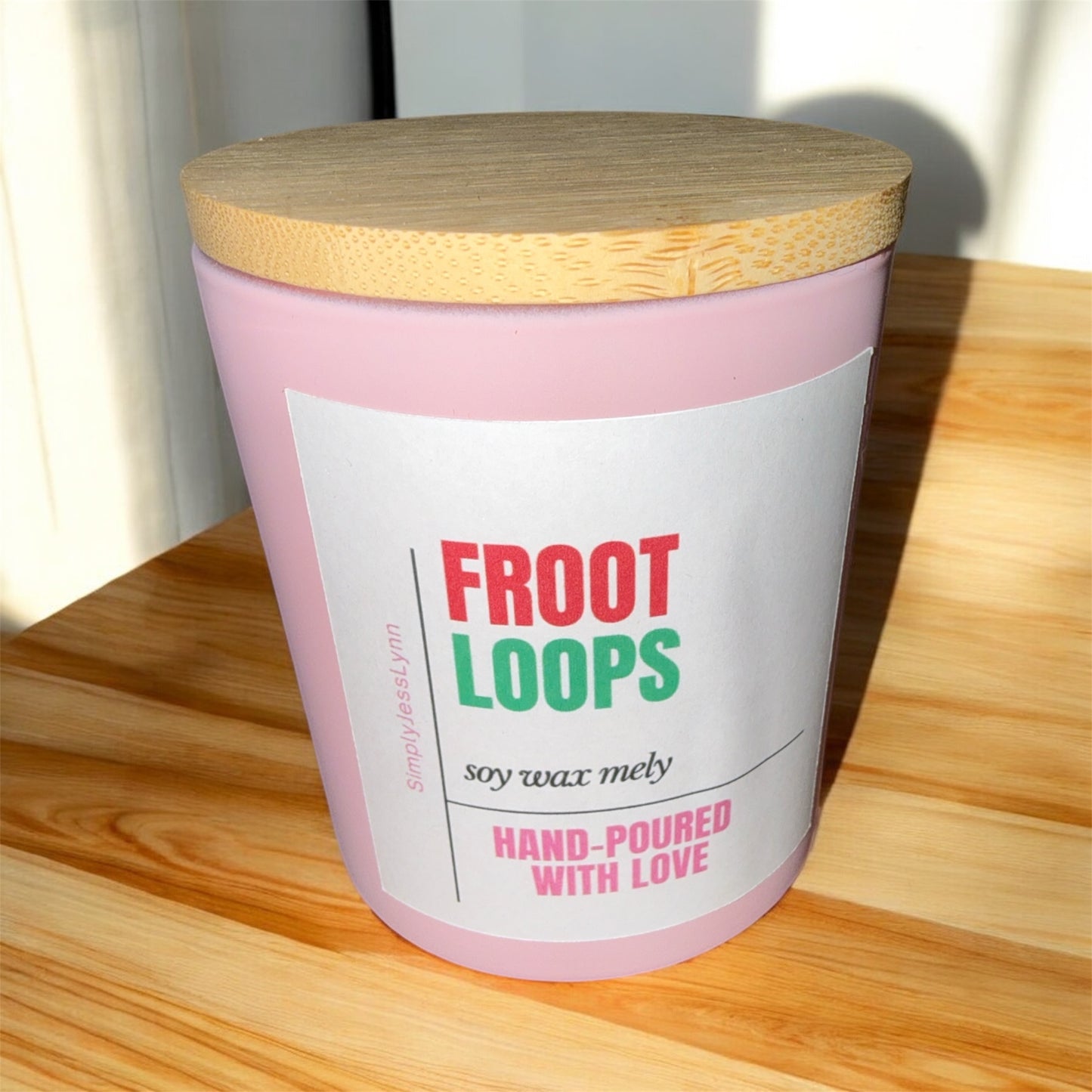 10 oz.  Hand Poured 100% Soy Candles with Wood Wicks. No black smoke!!