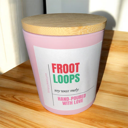 10 oz.  Hand Poured 100% Soy Candles with Wood Wicks. No black smoke!!